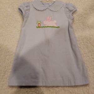 Little English Blue bunny dress 3T
